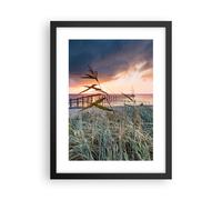 Affiche Poster 30x40cm Tableaux Image Photo Plage Herbe Horizon Wall Art