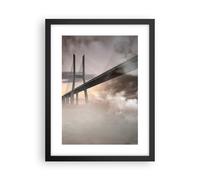 Affiche Poster 30x40cm Tableaux Image Photo pont brouillard eau Wall Art