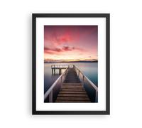 Affiche Poster 30x40cm Tableaux Image Photo Pont Rose Ciel Wall Art Decoration