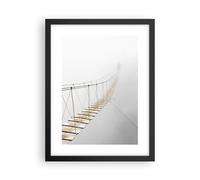 Affiche Poster 30x40cm Tableaux Image Photo Pont Suspendu Brouillard Wall Art