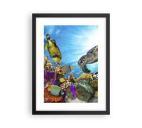 Affiche Poster 30x40cm Tableaux Image Photo récif corail poisson Wall Art