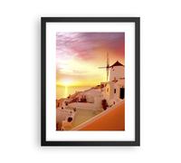 Affiche Poster 30x40cm Tableaux Image Photo Santorin Grèce vacances Wall Art