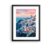 Affiche Poster 30x40cm Tableaux Image Photo Santorin Grèce Vue Wall Art
