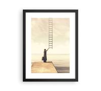 Affiche Poster 30x40cm Tableaux Image Photo Symbole Femme Échelle Wall Art