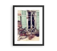 Affiche Poster 30x40cm Tableaux Image Photo Vélos Vintage Immeuble Wall Art