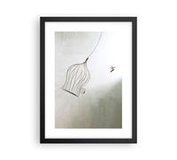 Affiche Poster 30x40cm Tableaux Image Photo Vol Oiseau Cage Wall Art Decoration