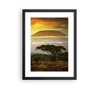 Affiche Poster 30x40cm Tableaux Image Safari la faune montagne kenya Wall Art