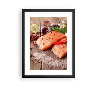 Affiche Poster 30x40cm Tableaux Image Saumon poisson nourriture cuisine Wall Art