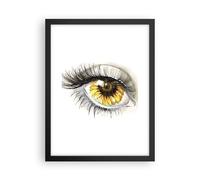 Affiche Poster 30x40cm Tableaux Image Tournesol oeil ordinateur fleur Wall Art