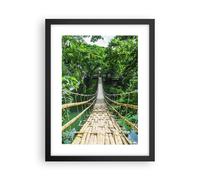 Affiche Poster 30x40cm Tableaux Image trottoir arbre bois passerelle Wall Art