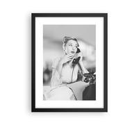 Affiche Poster 30x40cm Tableaux Image Vintage Noir Et Blanc Téléphoner Wall Art