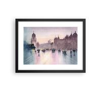 Affiche Poster 40x30cm Tableaux Image Aquarelle Ville Monuments Historiques Art