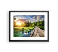 Affiche Poster 40x30cm Tableaux Image architecture promenade Swan Paysage Art