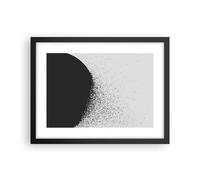 Affiche Poster 40x30cm Tableaux Image L'Abstraction Noir Et Blanc Géométrie Art