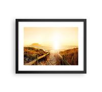 Affiche Poster 40x30cm Tableaux Image le lever du soleil vague île océan Art