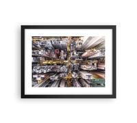 Affiche Poster 40x30cm Tableaux Image Metropolis Photographie Aérienne Rue Art