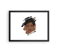 Affiche Poster 40x30cm Tableaux Image Photo Africain Moderne Portrait Wall Art