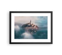 Affiche Poster 40x30cm Tableaux Image Photo Alpes Bled Église Wall Art
