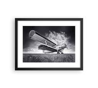 Affiche Poster 40x30cm Tableaux Image Photo Avion An-2 Noir Et Blanc Wall Art