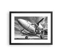 Affiche Poster 40x30cm Tableaux Image Photo Avion Rétro Aéronefs Wall Art