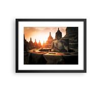 Affiche Poster 40x30cm Tableaux Image Photo Bouddha foi Asie Wall Art