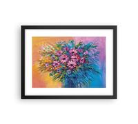 Affiche Poster 40x30cm Tableaux Image Photo Bouquet Fleurs Huile Wall Art