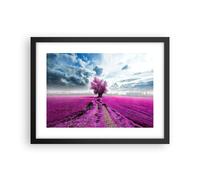 Affiche Poster 40x30cm Tableaux Image Photo Bruyère arbre nuages paysage Art