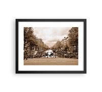 Affiche Poster 40x30cm Tableaux Image Photo Chaîne vélos Amsterdam centre Art