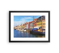 Affiche Poster 40x30cm Tableaux Image Photo Copenhague Nahavn Navires Wall Art