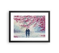 Affiche Poster 40x30cm Tableaux Image Photo Couple Paris Arbre Wall Art