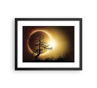 Affiche Poster 40x30cm Tableaux Image Photo Eclipse Le Soleil Arbre Wall Art