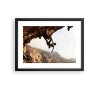Affiche Poster 40x30cm Tableaux Image Photo Escalade extrême montagnes Grèce Art