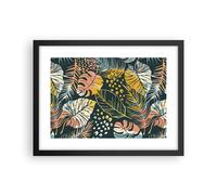 Affiche Poster 40x30cm Tableaux Image Photo Feuilles Modernes Coloré Wall Art