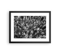 Affiche Poster 40x30cm Tableaux Image Photo Gratte Ciels Avec Montagnes Wall Art