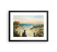 Affiche Poster 40x30cm Tableaux Image Photo Impressionnisme Mouettes Côte Art