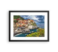 Affiche Poster 40x30cm Tableaux Image Photo Italie côte roche paysage Wall Art
