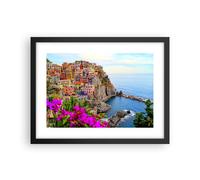 Affiche Poster 40x30cm Tableaux Image Photo Italie côte roche paysage Wall Art