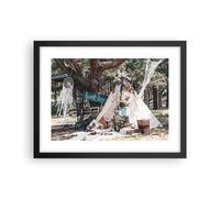 Affiche Poster 40x30cm Tableaux Image Photo Jeunes Mariés Amour Paysage Wall Art