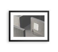 Affiche Poster 40x30cm Tableaux Image Photo Labyrinthe Gris Perdu Wall Art