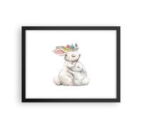 Affiche Poster 40x30cm Tableaux Image Photo Lapin Lièvre Enfants Wall Art