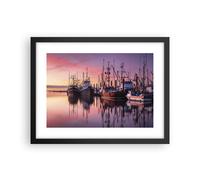 Affiche Poster 40x30cm Tableaux Image Photo Marina Ouest Le Soleil Wall Art