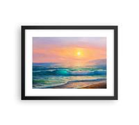 Affiche Poster 40x30cm Tableaux Image Photo mer vague rivage Wall Art