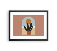 Affiche Poster 40x30cm Tableaux Image Photo Minimaliste Fenêtre Fleur Wall Art
