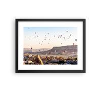 Affiche Poster 40x30cm Tableaux Image Photo montagnes montgolfière vol Wall Art