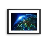 Affiche Poster 40x30cm Tableaux Image Photo Nuit espace monde vue Wall Art