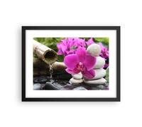 Affiche Poster 40x30cm Tableaux Image Photo Orchidée bambou décoration spa Art