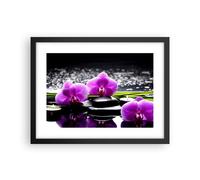 Affiche Poster 40x30cm Tableaux Image Photo Orchidée nature eau fleur Wall Art