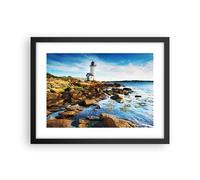 Affiche Poster 40x30cm Tableaux Image Photo Phare rivage nuage paysage Wall Art