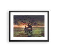 Affiche Poster 40x30cm Tableaux Image Photo piano musique Wall Art Decoration