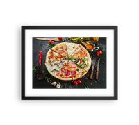 Affiche Poster 40x30cm Tableaux Image Photo pizza fromage tomate Wall Art
